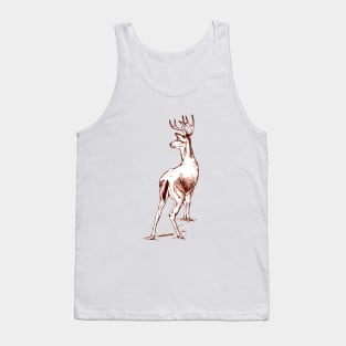 Curious Deer (brown) Tank Top